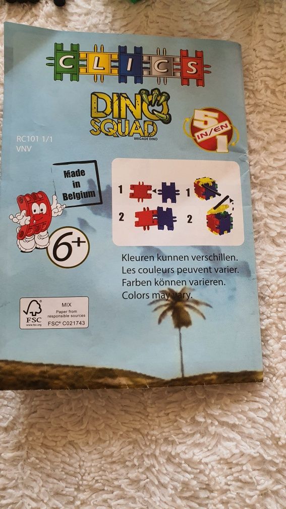 Klocki Clics Dino i Pojazdy 6+ 130el.