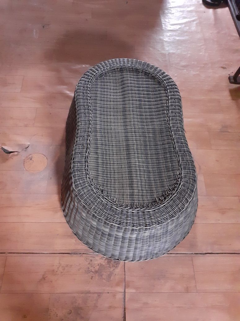 Rattanowy stolik ogrodowy owalny 64x112, wys 36 cm