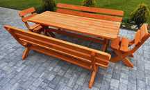 Meble Ogrodowe 2 metrowe drewniane tradycyjne NOWE solidne