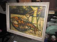 “Still Life: The Lobster” Wooden Print Bernard Buffet