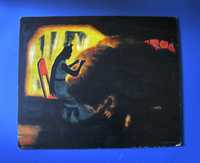 Stary obraz olejny KSIĘŻNICZKA i TROLL Theodor Kittelsen płyta 63x52cm