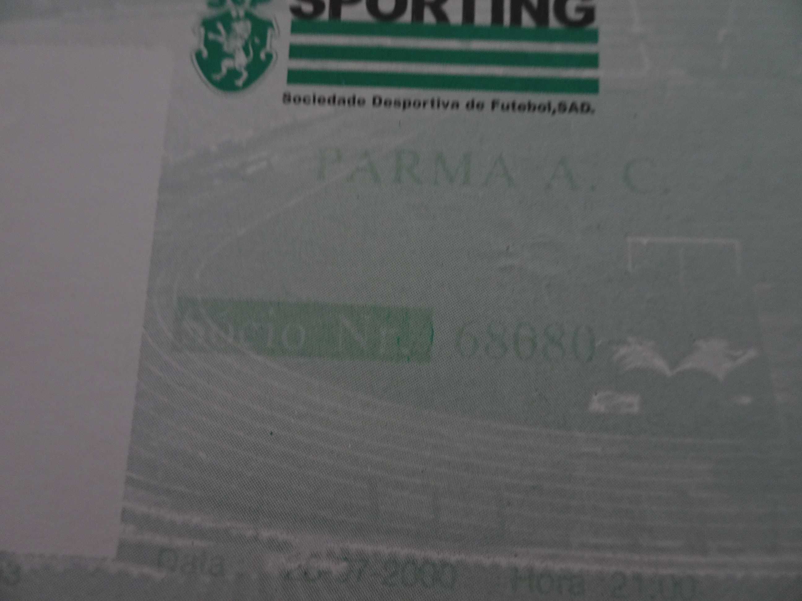 Bilhete futebol Sporting Parma A.C. 26 julho 2000