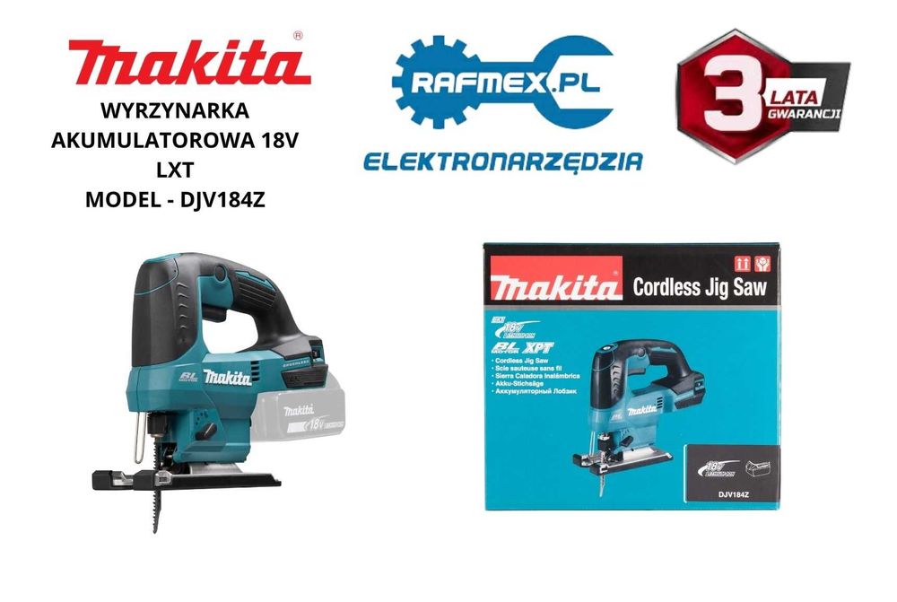 Wyrzynarka Akumulatorowa  Makita DJV184Z 18V LXT 3 Lata Gwarancji