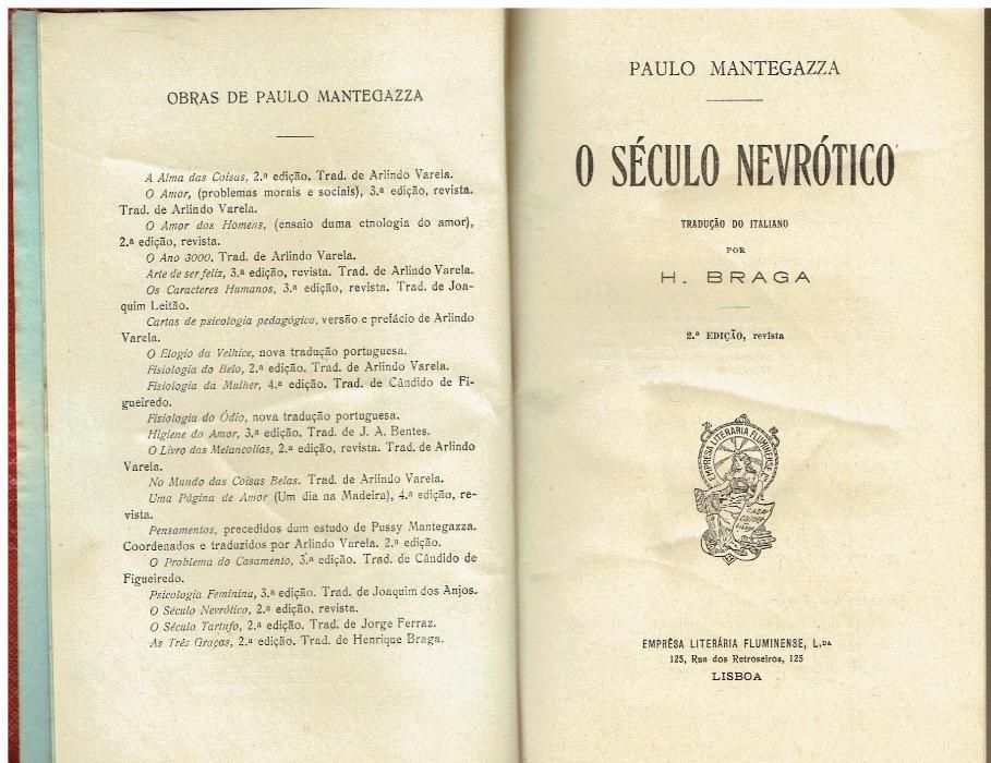 6550 - Livros de Paul Mantegazz 1