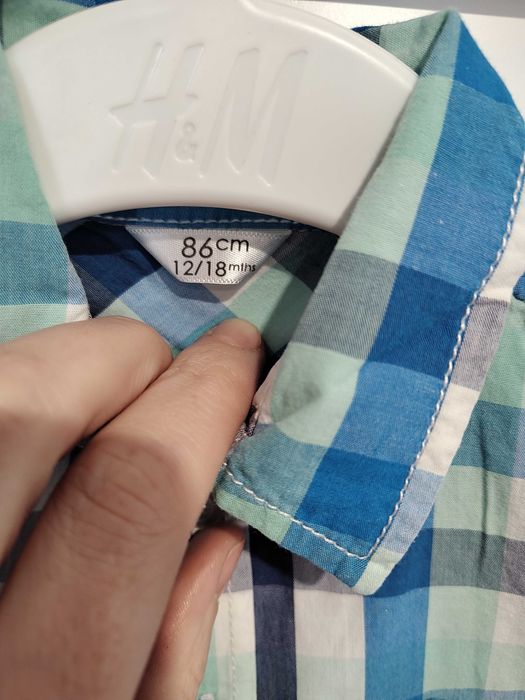 Koszula  w kratkę niebieska