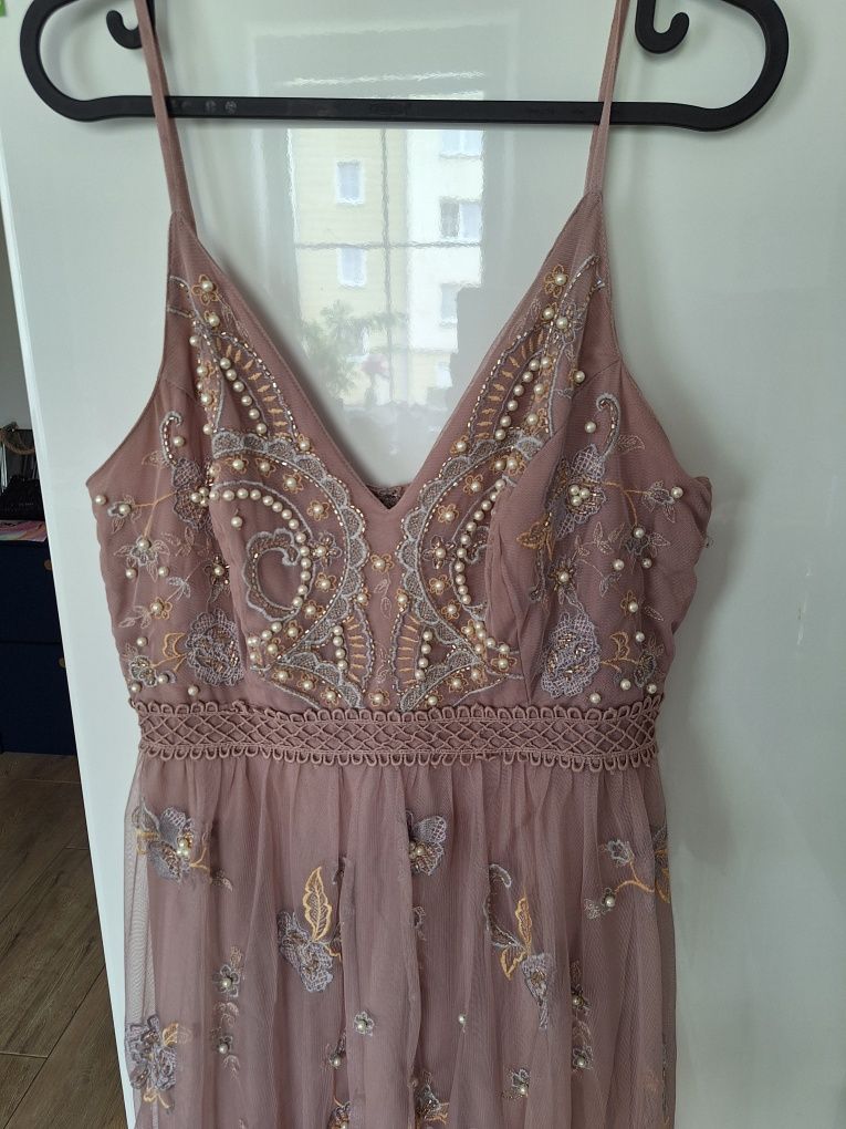 Sukienka maxi ze zdobieniem Asos design 38 M