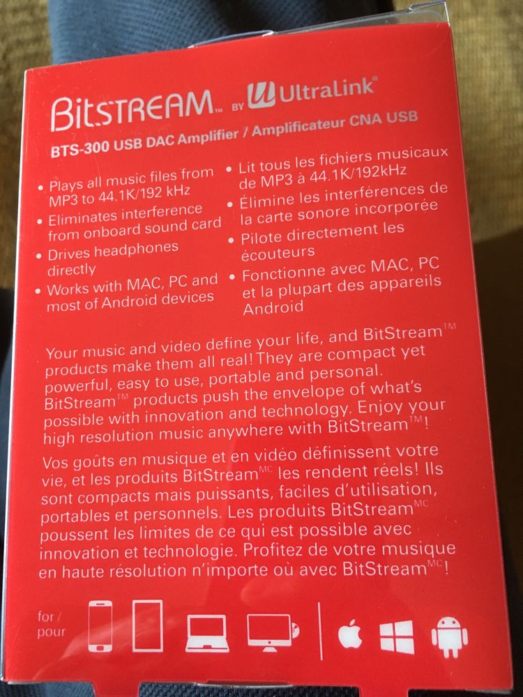 Amplificador Bit.stream by Ultralink usb DAC+AMP BTS 300 Bit.stream