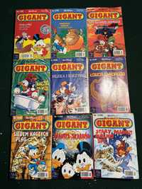 Komiksy z serii Gigant tomy 1-6 i 10-12