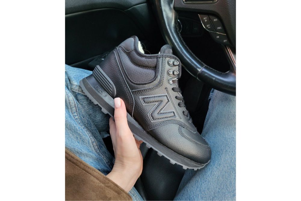 Зимові чоловічі New balance 574 Black Winter, кількість обмежена