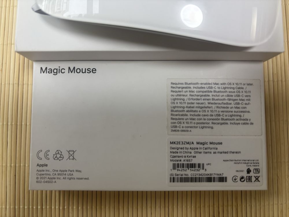 Безпровідна мишка Apple A1657 Wireless Magic Mouse 2 (б/в, оригінал)