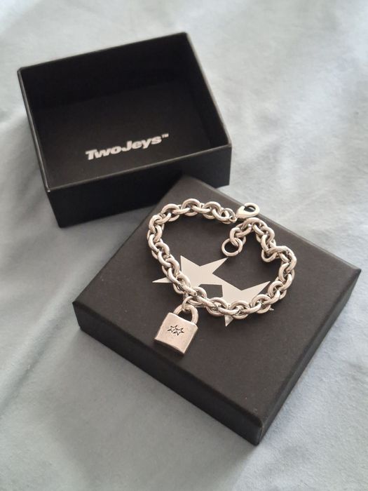 Anéis e pulseira de prata originais da two jeys