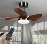 Mefine CT08 Wentylator sufitowy 3 łopatkowy z lampą LED, pilotem Lampa