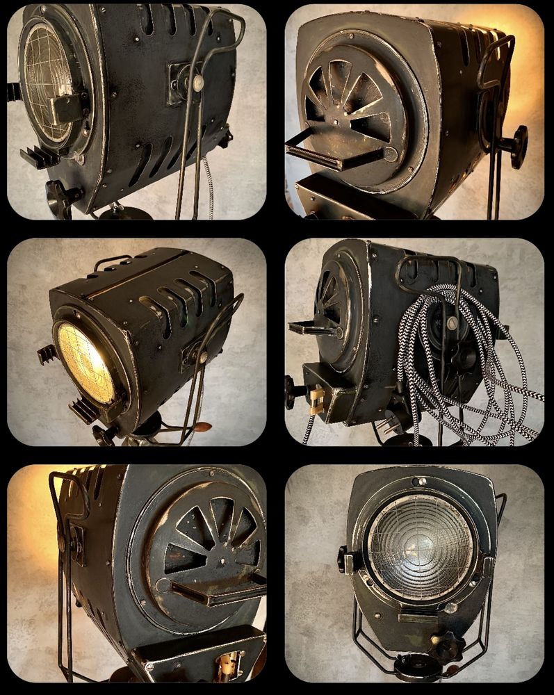 Lampa podlogowa stojąca loft vintage industrial Prl lata 70