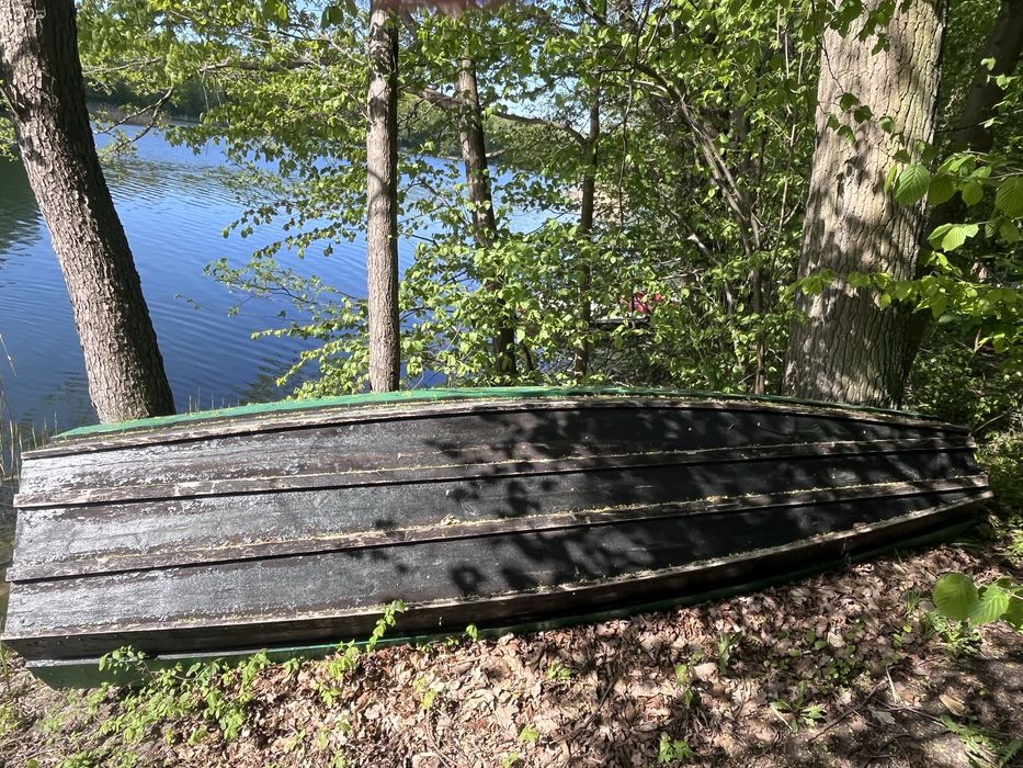 Drewniana Łódka z wioslami