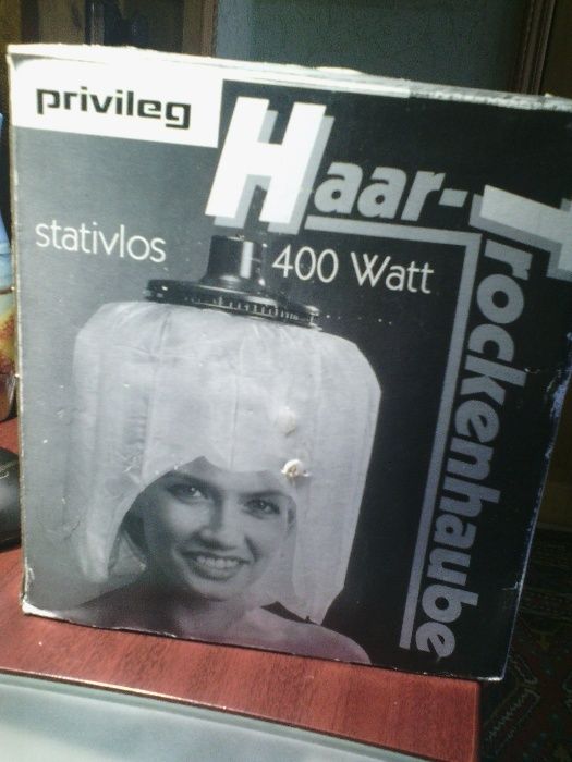 Убор фен колпак для сушки волос из Германии.