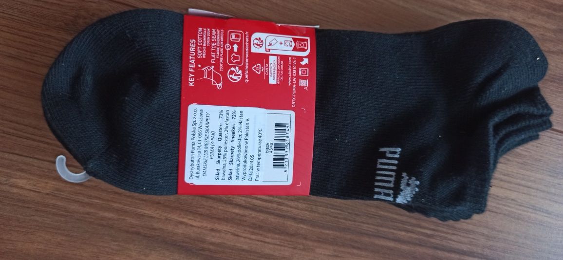 Nowe 3 pary skarpetek Puma 43-46