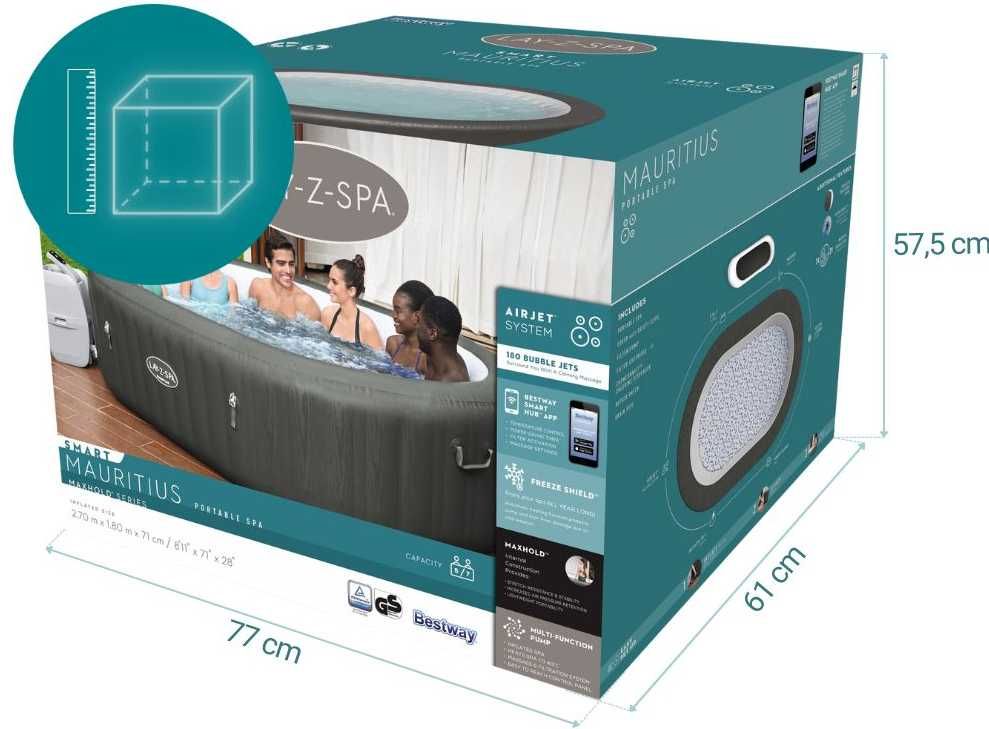 Jacuzzi Ogrodowe Bestway Dmuchane Lay-z Spa Mauritius