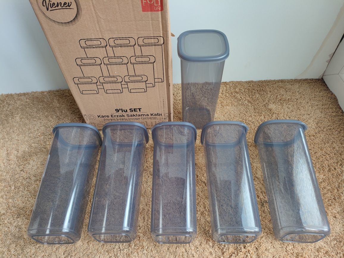 Pojemniki - zestaw 6 sztuk z przykrywką pojemność 1,75L
