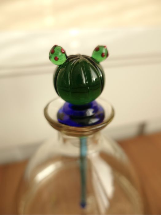 Karafka butelka szklo kaktus huta Leonardo bintage retro