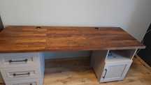 Biurko DYI Ikea KARBLY orzech/fornir + Komody