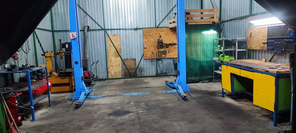 Warsztat samochodowy wulkanizacja do wynajęcia lub na godziny wyposażo