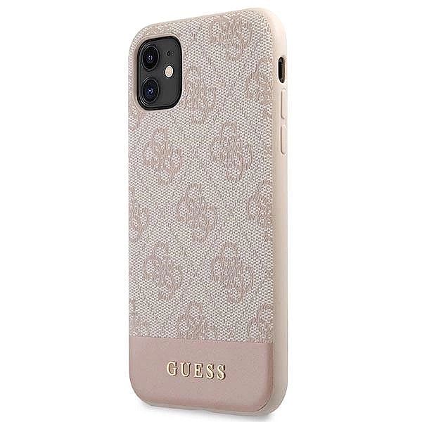 Etui Guess 4G Stripe Collection na iPhone 11 / Xr 6,1" - różowe