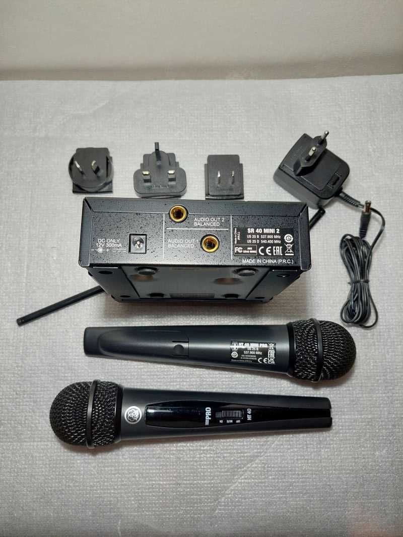 AKG WMS-40 MINI DUAL VOCAL SET podwójny mikrofon bezprzewodowy do ręki