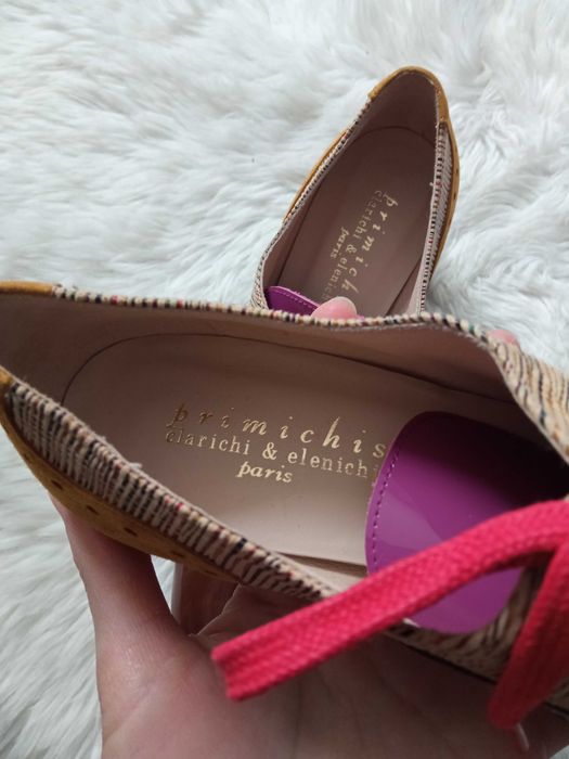 Черевики кольорові широкий каблук,туфлі лак,туфлі шнурки,ботильйони 38