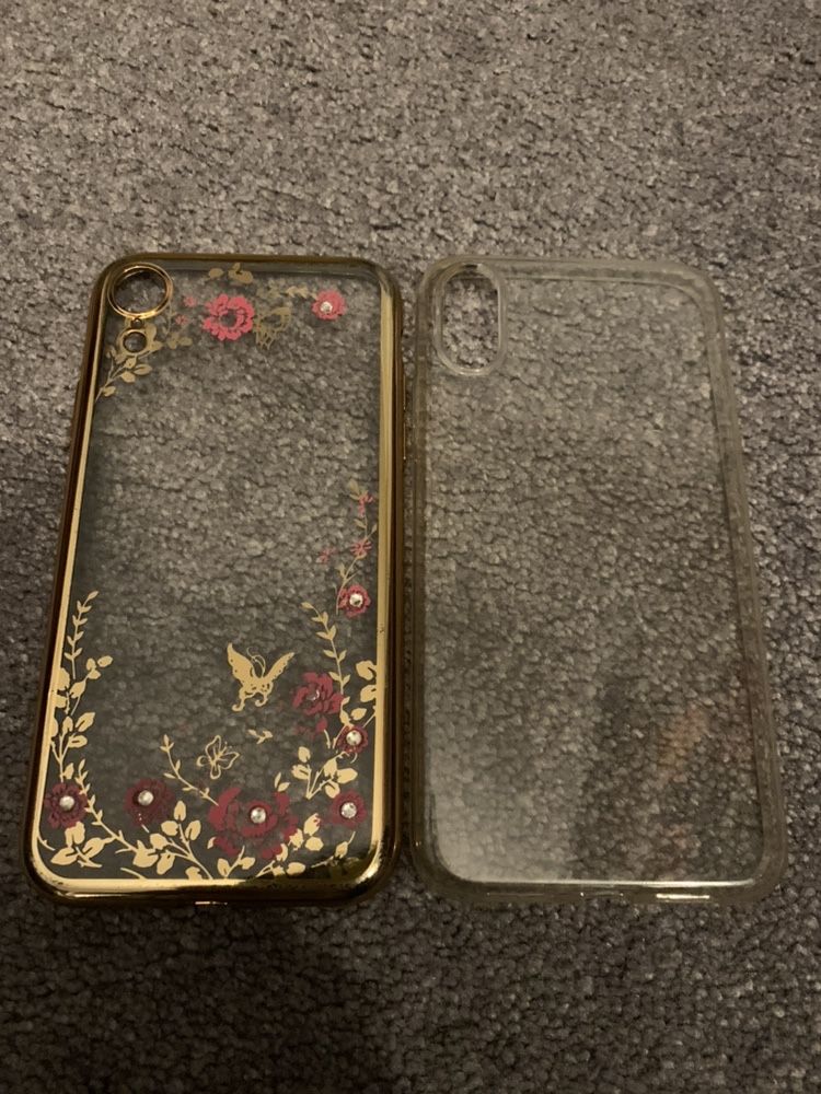 Etui case iphone xr kwiaty przezroczyste