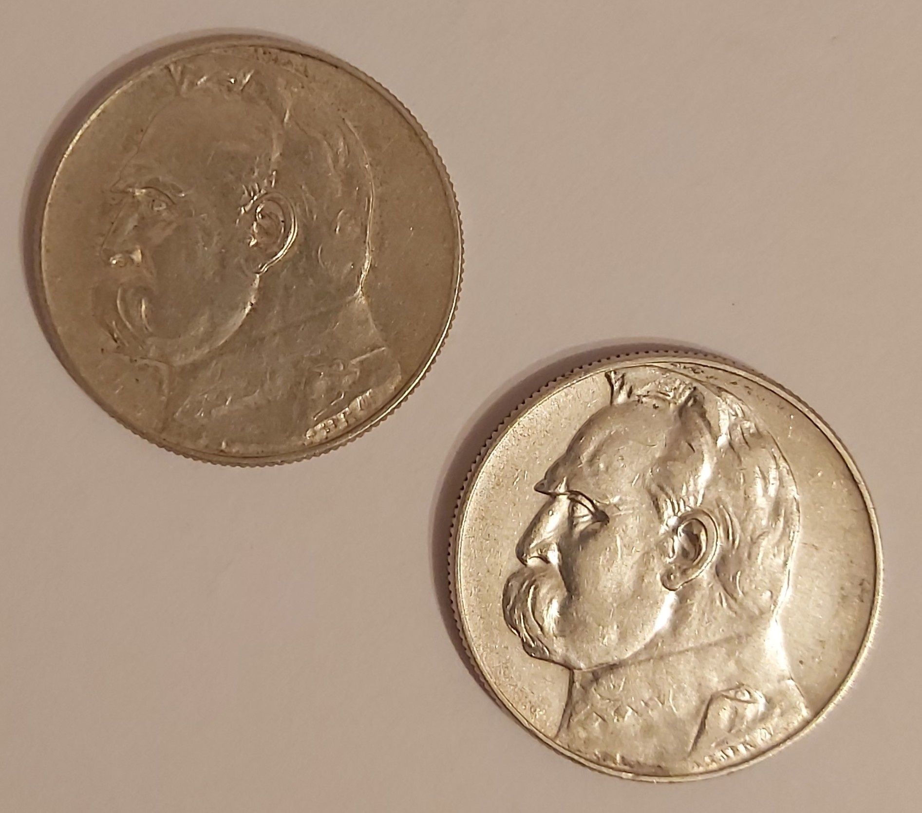 2 x 5zł J.Piłsudski II RP. Srebrna moneta 1936r 2szt.