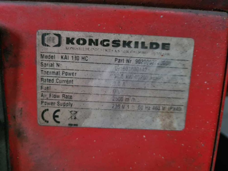 Nagrzewnica Kongskilde KAI130HC 53KW diesel po dużym serwisie