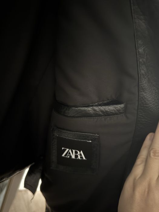 Байкерська куртка зі штучної шкіри , розмір l