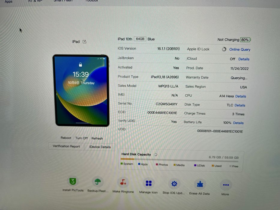 iPad 10 64 GB 100% акум 3 цикли як НОВИЙ Айпад 10 64 гб ІДЕАЛ Apple