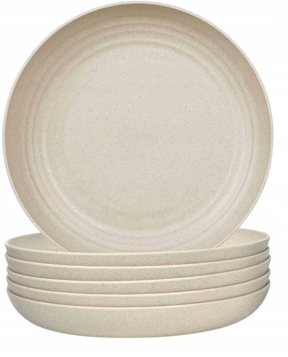 Talerze plastikowe 25 cm 6 sztuk nietłukace się do zupy na kemping