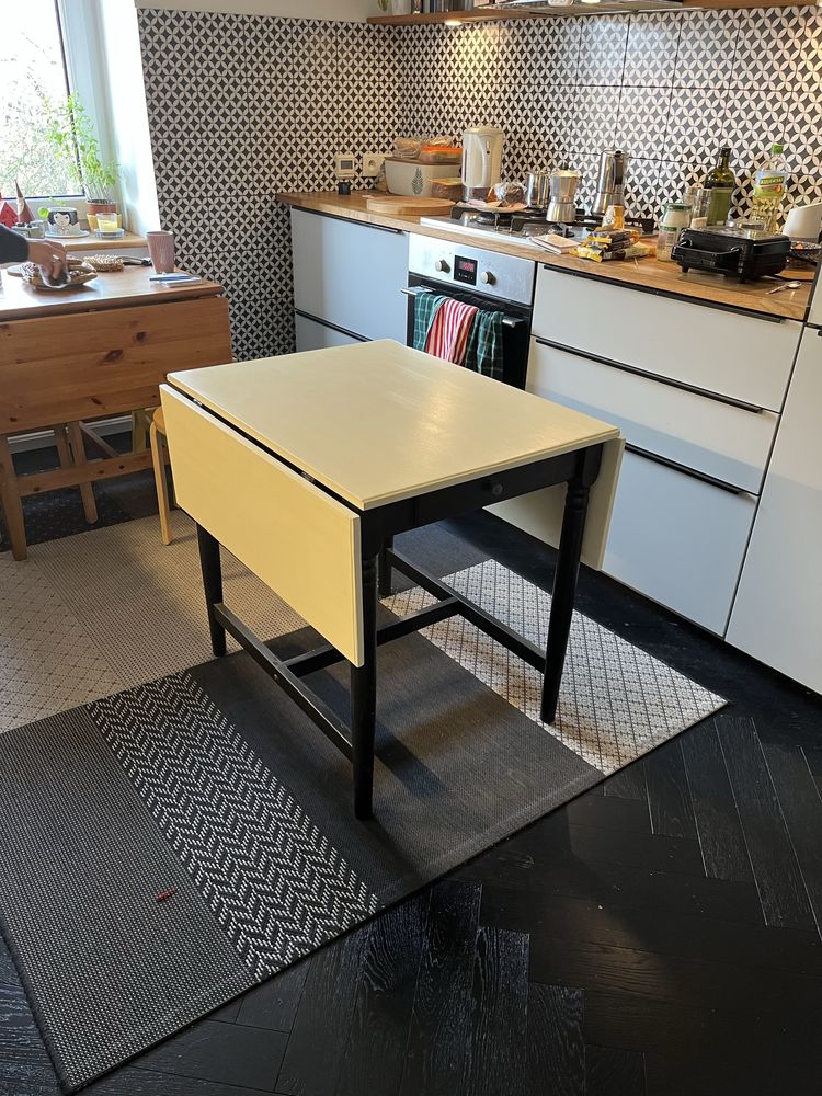 Stoł Ikea Rozkladany z szuflada 79x59