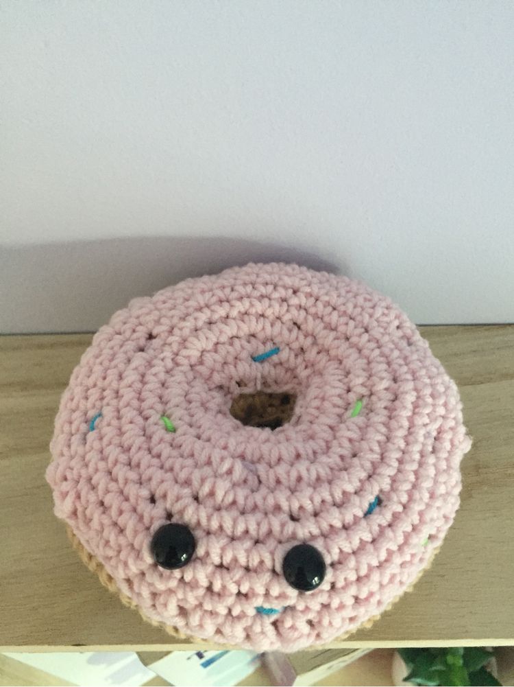 Nowy pączek donut pluszak maskotka amigurumi handmade