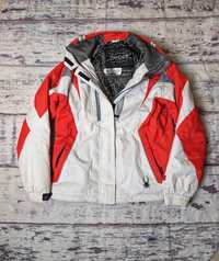 Biało czerwona kurtka narciarska spyder vintage insulation