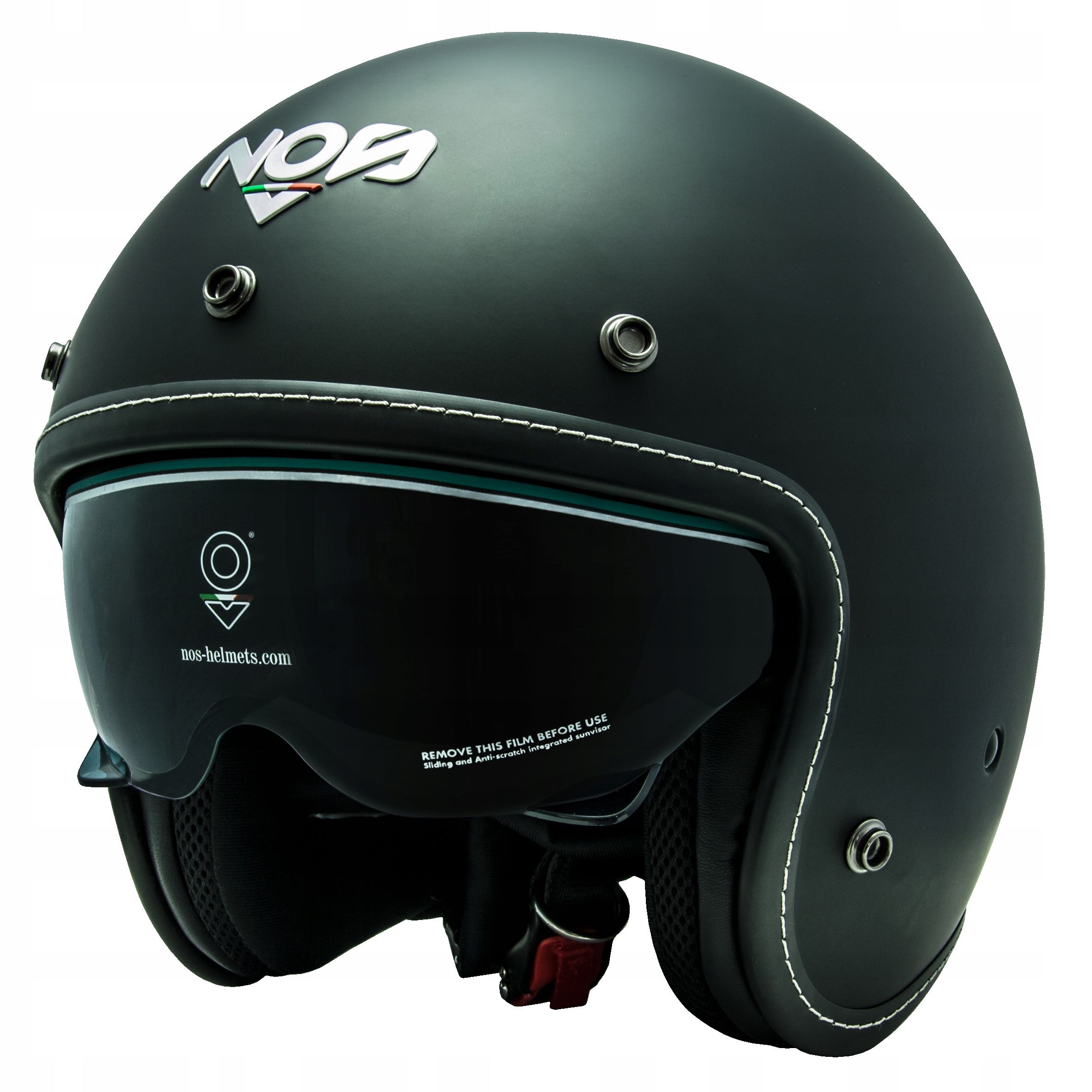 Kask Motocyklowy Otwarty Nos Ns-1 Black Matt Xxl