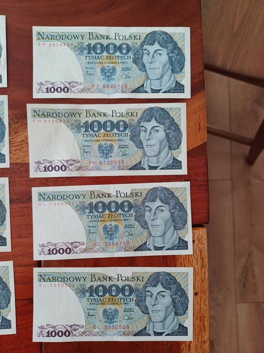 23 banknoty 1000 zł 1982r rózne serie, ładny stan