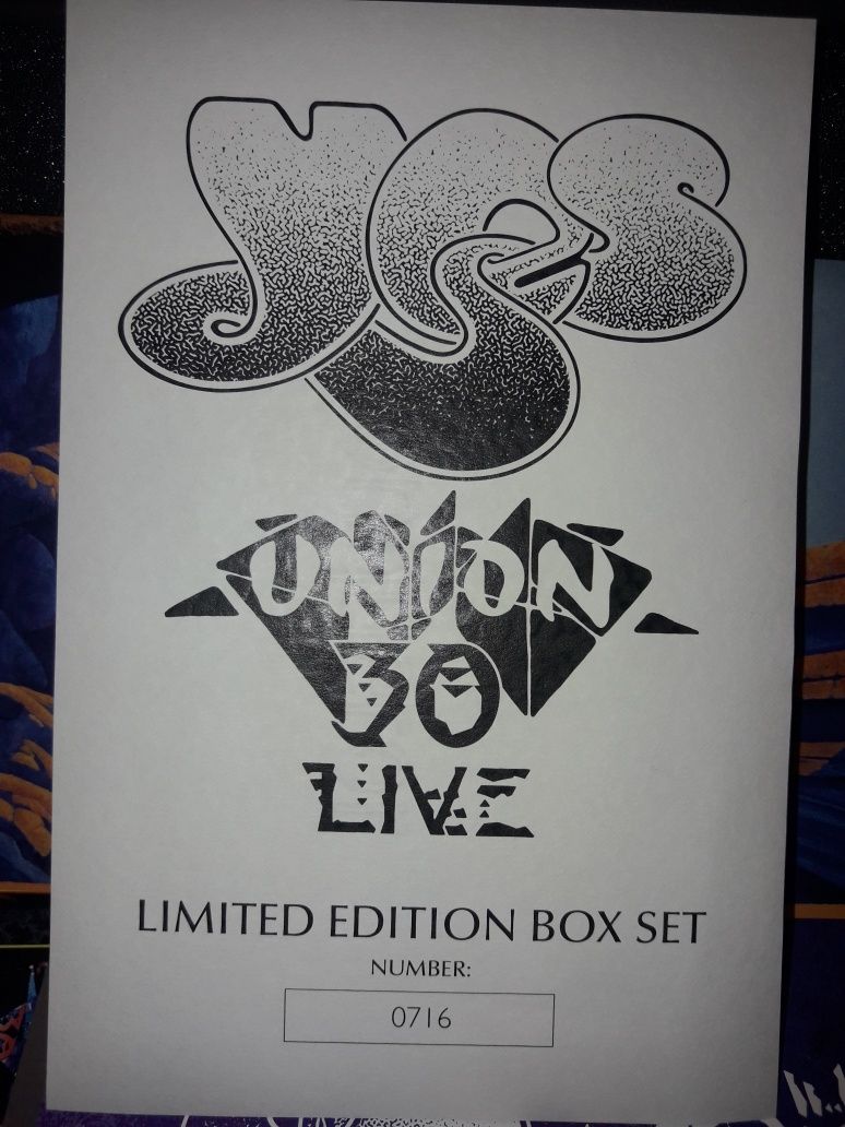 Yes Union 30 Live Limited Edition (nr 0716) Box Set 2021