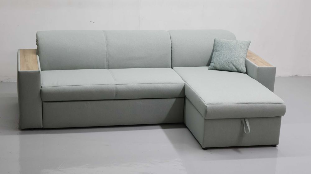 TAI nowoczesny narożnik z funkcja spania pojemnik kanapa miętowa tkani