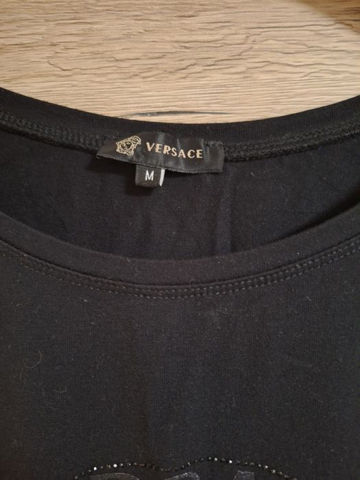 Czarna bluzka, koszulka - Versace