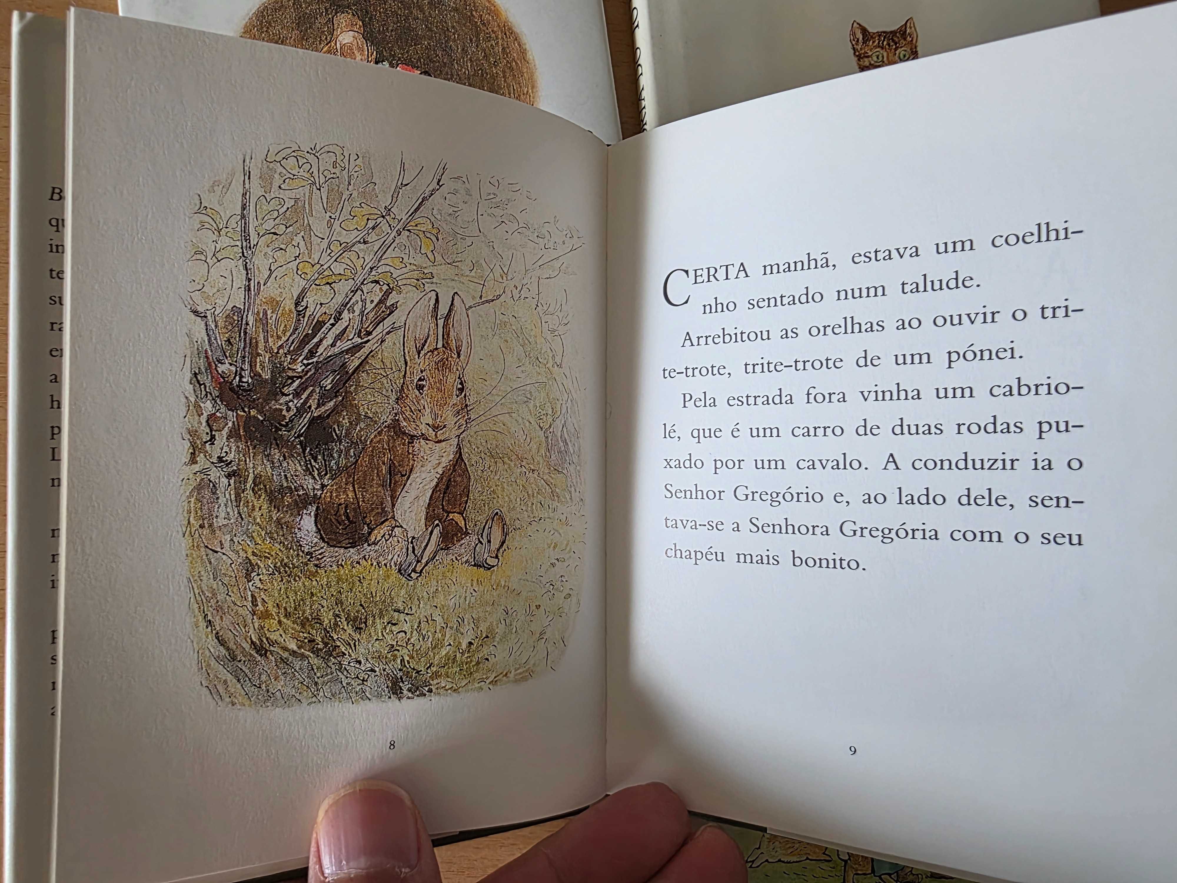 4 livrinhos infantis da coleção Pedrito Coelho de Beatrix Potter