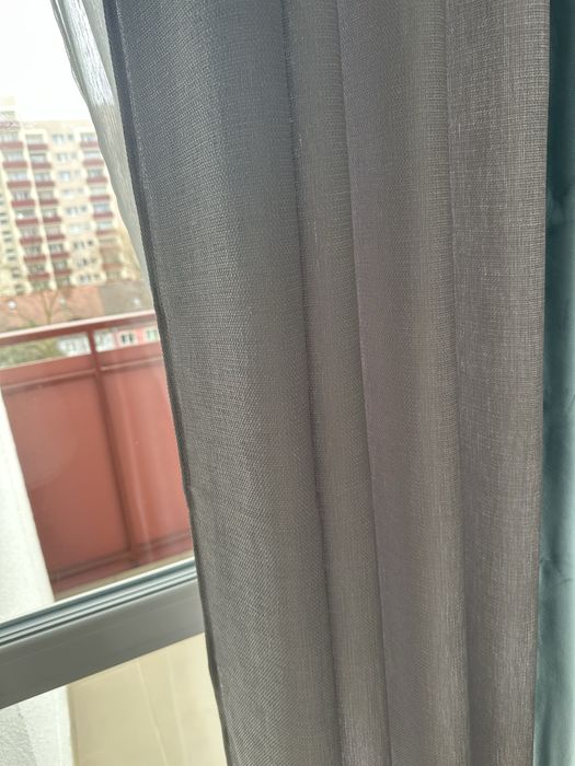 Zasłony na kołach popiel 140x260