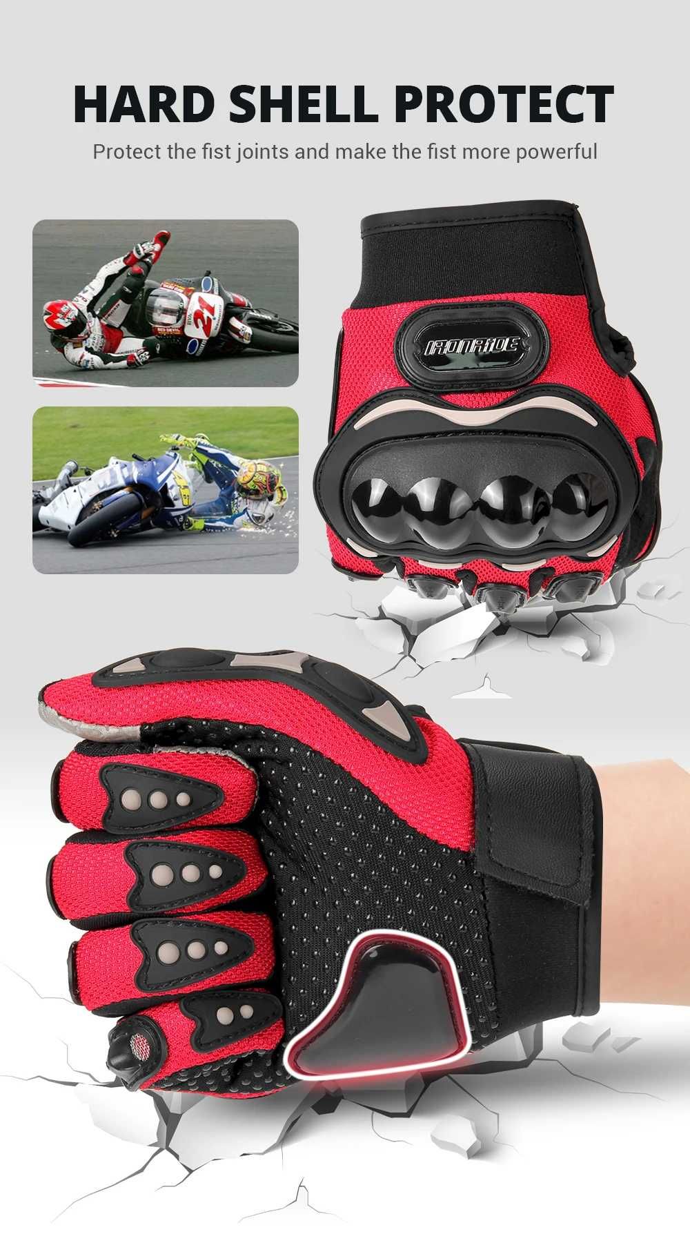 Мотоциклетні дихаючі рукавички ( перчатки ), дихаючі. Чорні. XL