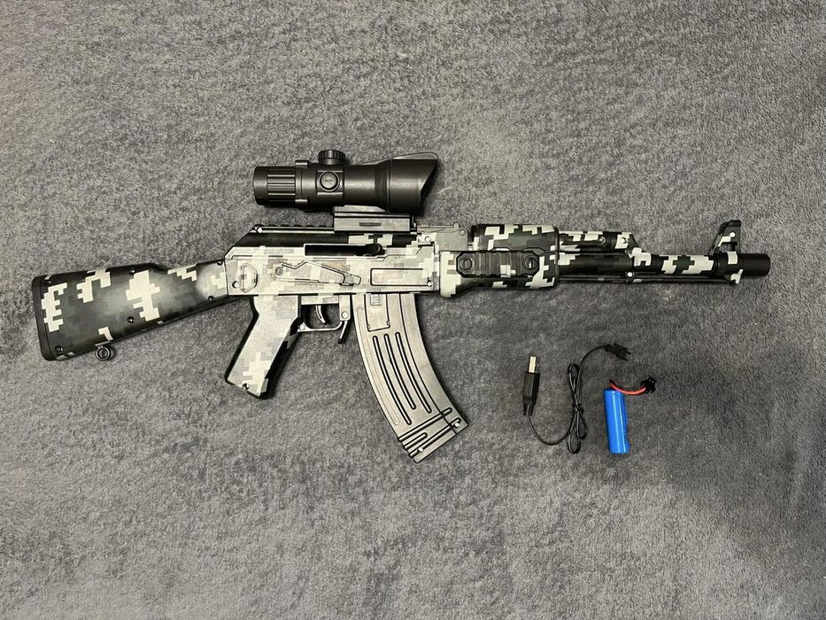 Автомат на орбизах (Гель-бластер). АК. Состояние нового!