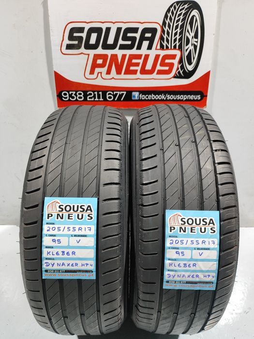 2 pneus semi novos 205-55R17 kleber - Oferta dos Portes