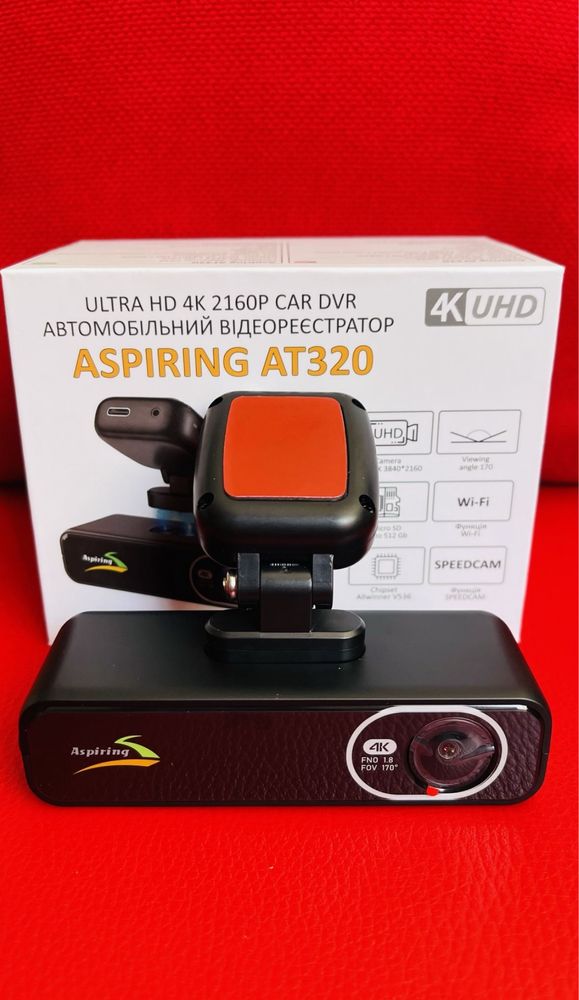 Автомобільний відеореєстратор Aspiring AT320 UHD 4K/GPS/WIFI