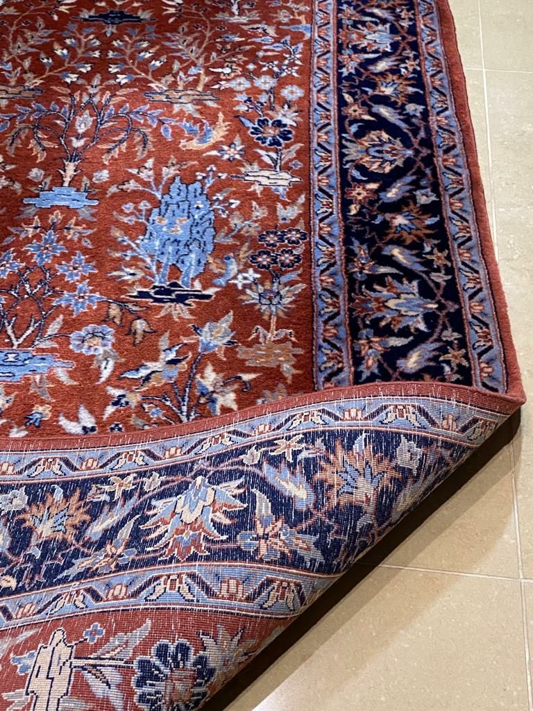 Qom Kork na jedwabiu 155 # 78 Perski dywan ręcznie tkany z Iranu