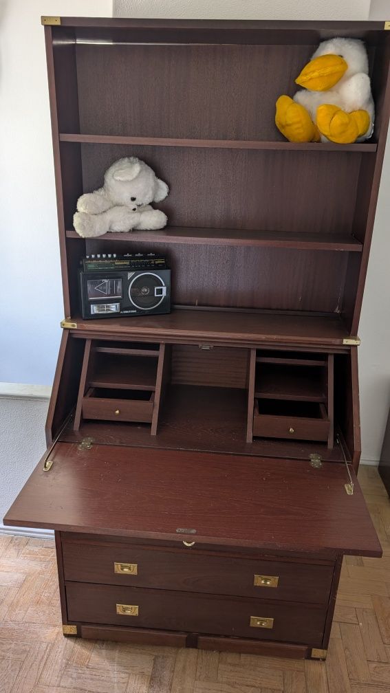 Móvel escrivaninha retro em m madeira maciça